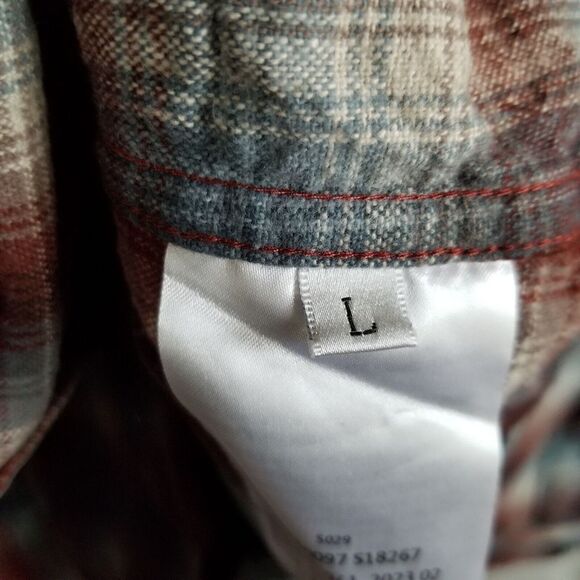 Maison Margiela Pendleton Large Shirt Plaid Check Gray Rust Made Italy Button Up - Picture 11 of 16